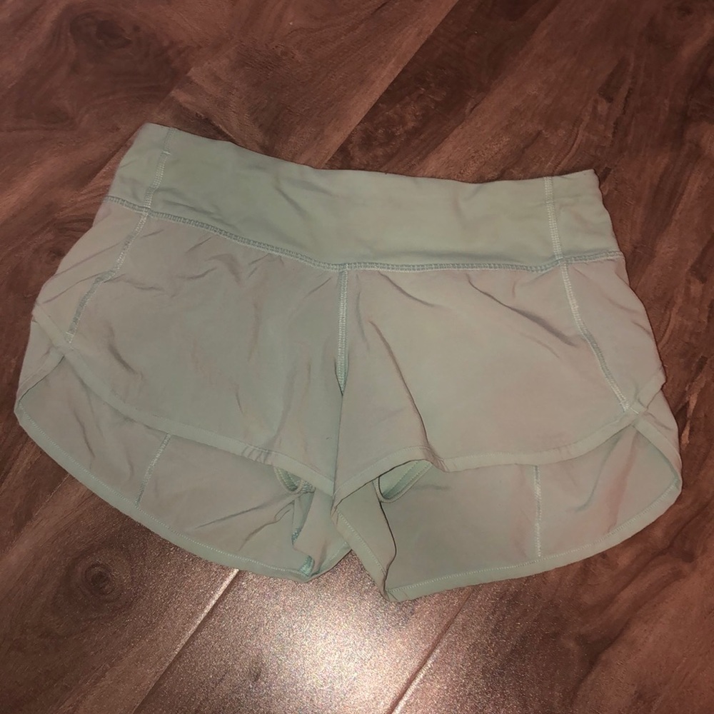 Used Lulu lemon shorts. Mint green color size 2